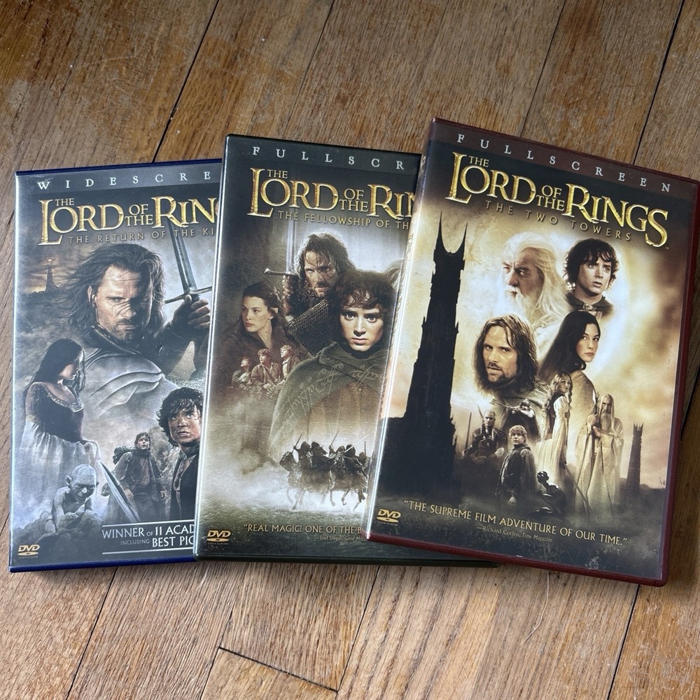 Lord of The Rings Trilogy -DVD - 6 Disc Set Lot of 3